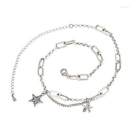 Chains Temperament Luxury Women's Neck Chain Jewellery Accessories Short Silver Necklace With Diamond Star