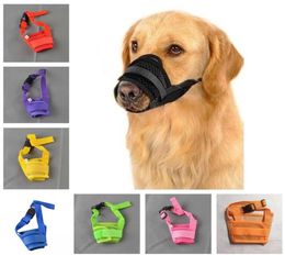 Pet Dog Adjustable Mask Dog Training Product Mesh Breathable Muzzles Mask Small Large Dog Mouth Muzzle Anti Bite Barking Chewing1331721