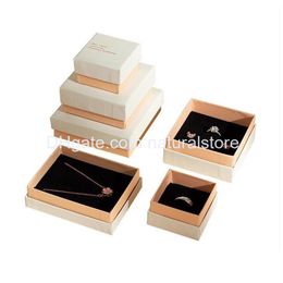 Jewelry Boxes Cardboard Paper Necklace Bracelet Earrings Ring Storage Organizer Jewellry Gift Packaging Cases Drop Delivery Display Dhdsk