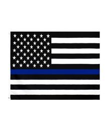 Flag 90150cm Law Enforcement Officers USA US American police Thin Blue Line USA Flag With Grommets 3x5 FT3923864