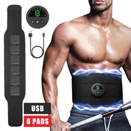 Other Massage Items EMS Electric Abdominal Body Slimming Belt Smart Abdomen Muscle Stimulator Slimming Massager Fitness Lose Weight Fat Burn Unisex 230419