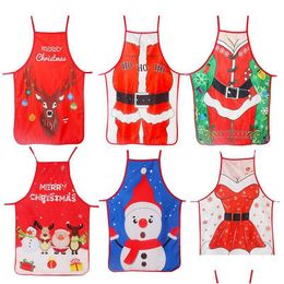 Kitchen Apron Christmas Personality Cartoon Printing Decoration Clothes Creative Environmental Protection Cloth Sleeveless A Dhgarden Dhfq6