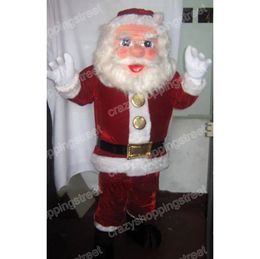 Christmas Santa Claus Mascot Costume High quality Cartoon Character Outfits Halloween Carnival Dress Suits Adult Size Birthday Party Outdoor Outfit