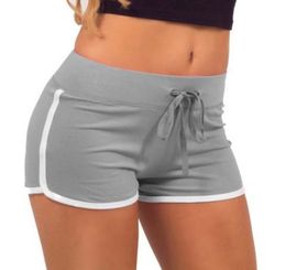 Whole Esportes Fast Drying Drawstring Women Sport Running Shorts Anti Emptied Cotton Contrast Elastic Waist Correndo Shorts G7280799