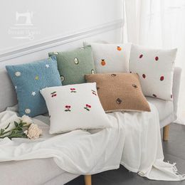 Pillow 45 Modern Home Sofa Case Plush Embroidered Covers Decorative Comfortable Turquoise Decor