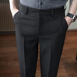Men's Suits Pantalon Homme Spring Summer Straight Suit Pants For Men Clothing 2023 Business Formal Wear Slim Fit Casual Office Trousers