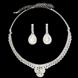 14K Gold Earrings Necklace Set Lab Diamond Engagement Wedding Women Wholesale