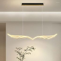 Chandeliers Modern LED Chandelier Nordic Creative Simple Personality Art Gold Acrylic Pendent Lamp Applicable Bedroom And Restaurant Lamps