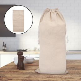 Gift Wrap Canvas Storage Bag Natural Produce Bags Reusable Cotton Drawstring Bread Linen Loaf Challah Carrying