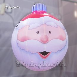 Fantastic Hanging Large Inflatable Christmas Ball Artificial Lamp Bulb Balloon Suspended Ornament Air Blow Up Christmas Baubles For Ceiling Decoration
