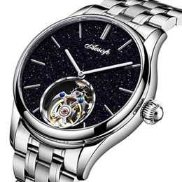 Wristwatches Aesop Fyling Tourbillon Mechanical Watch For Men Skeleton Movement Sapphire Waterproof Luxury Steel Relogio