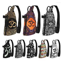 Duffel Bags Gold Golden Mandala Om Yoga Shoulder Chest Cross Bag Diagonally Casual Messenger Travel Handbag