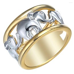 Wedding Rings Animal Large Size 6-12 Fashion White Gold-color Elephant Engagement Bijoux Fine Jewellery For Men