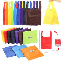 Storage Bags Shopping Bag Foldable Polyester Eco-friendly Hand Canvas Grocery Shoulder Reusable Shop Totes Durable Large-cap