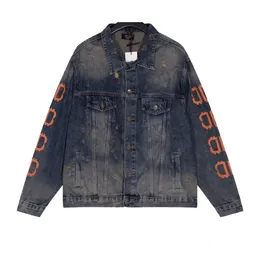 BLCG LENCIA Denim Jacket Mens and Womens Coat Casual Cotton Turn-down Collar Long Sleeve Denim Bomber Jackets for Man 11877