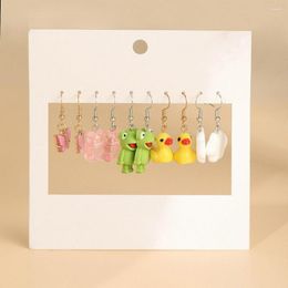 Dangle Earrings Cartoon Pendant Earring Set Lovely Duck Dangling Women's Jewellery Party Wedding Ornaments