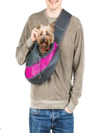 Pretty Breathable Dog Slings Carrier Outdoor Travel Handbag Pouch Mesh Shoulder Bag Sling Pet Travel Tote Cat Puppy Carrier3811281