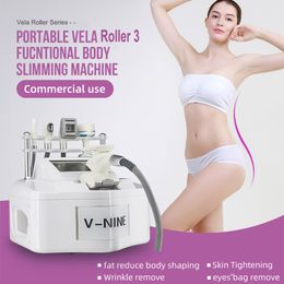 Portable Vela Roller 40K Cavitation Ultrasound Fat Removal Body Slimming RF Anti Ageing Skin Tightening Vacuum Laser Machine 5 Handles