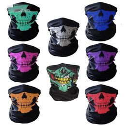 Bicycle Ski Skull Half Face Mask Ghost Scarf Magic Headscarf Multi Use Warmer Snowboard Cap Cycling Masks Halloween Gift Cosplay7265813