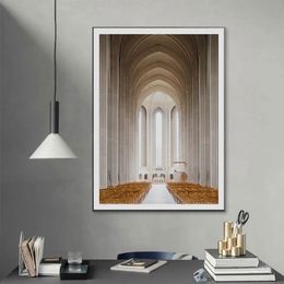 AHPAINTING Wall Art Picture Canvas Print Architecture Photo Landscape Painting For Living Room Home Decor No Frame