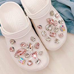 Shoe Charms for Croces DIY Coloured Diamond Crystal Shoe Buckle Decoration for Croces Shoe Charm Accessories Kids Party Gift