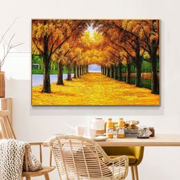 Canvas Painting Gold Money Tree Posters And Prints Wall Art Prints Cuadros Wall Pictures For Living Room Canvas No Frame