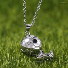 Pendant Necklaces Huitan Word Cup Soccer Shoe Necklace For Female Football Fan Anniversary Present Sporty Fashion Neck Jewelry Women