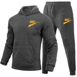 Men's Sets Hoodies Pants Tracksuits Solid Pullovers Jackets Sweatershirts Sweatpants Hooded Streetwear Outfits