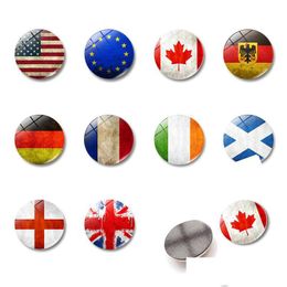 Fridge Magnets Us Eagle Flag Decorative Refrigerator Magnetes 30Mm Glass Dome Fridges Memo Souvenir Drop Delivery Home Garden Dhgarden Dhakn