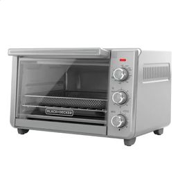 Baking Pastry Tools BLACKDECKER 6Slice Crisp 'N Bake Air Fry Toaster Oven TO3217SS 231118