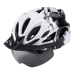 Cycling Helmets Ultralight Cycling Safety Helmet Outdoor Motorcycle Bicycle Helmet Removable Lens Visor Mountain Road Bike Helmets P230419