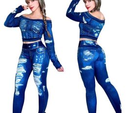 Women's Tracksuits Women's Two Piece Sets Fashion Casual Fashion Thread Set Long Sleeve Loose Wide Leg Pants