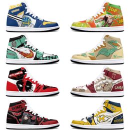 DIY classics new Customised basketball shoes 1s sports outdoor for men women antiskid anime Versatile figure sneakers 36-48 446414