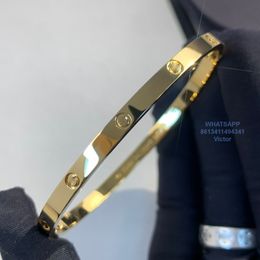 Thin Love Bangle Rarrow Edition for Women for Gold Flated18K Bangle Ladies Bracelet Designer公式レプリカ公式複製Exquisite Gift 008