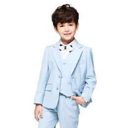 Men's Suits & Blazers Arrival Boys Attire Light Blue Kids Wedding Suits/Custom Made Slim Fit 3 Pieces Set/Birthday Prom Clothing(Jacket Pant