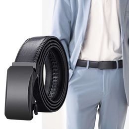 Men's Automatic Buckle Cowhide New Yahei Business Versatile Casual Simple Pant Belt for Middle and Young Men