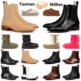 Designer Millies Men Womens Boots Classic Clear Mini Boot Tasman Slippers Winter Snow Booties skate sneaker Platform boott Rain Rubber Winter Rain boots 35-47