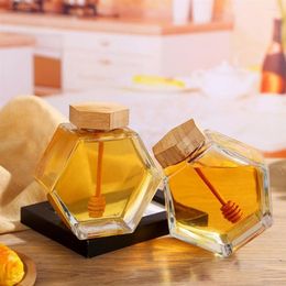 Storage Bottles Pretty Honey Bottle Kitchen Tool Reusable Glass Widely Use Spice Salt Sugar Jar No Odour