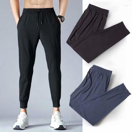 Men's Pants Ice Silk Unisex Pant 2023 Spring Autumn Casual Breathable Homme Trousers Women Men Drop