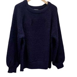 fashion top brand Autumn and winter fast hand web celebrity with the same alphabet knitting sweater long sleeves thickened warm pullover sweater bubble sleeve