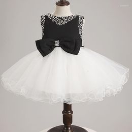 Girl Dresses Vkiss Store Girls Prom Dress Zipper White And Black Bow Low Price Sequin Beading Party