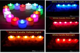3545 cm LED Tealight Tea Candles Flameless Light Battery Operated Wedding Birthday Party Christmas Decoration 50lots send DHL1507643