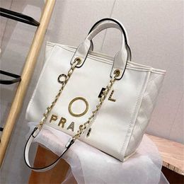 50% off Women's Classics Handbags Luxury Beach Metal Pearl Letter Badge Tote Bag Small Leather Large Chain Wallet 0OT7