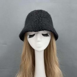 Beanies Beanie/Skull Caps Japanese Lamb Wool Fisherman Hat Solid Colour Winter Unisex High Quality Fishing Cap For Boys And Girls