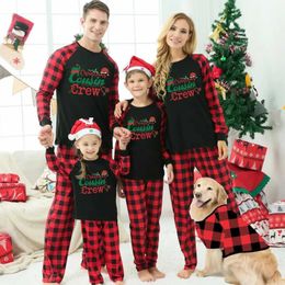 Family Matching Outfits Parent Child Men's Dad Clothes Warm Christmas Suits Plaid Print Home Satin Pajamas Shorts 231118