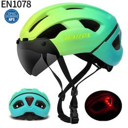 Cycling Helmets 2021 NEW Casco Ciclismo Road Mountain MTB Helmet Bicycle Helmet Ultralight Cycling Helmet Matt Green Bike Helmet With Back Light P230419