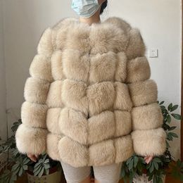 Women's Fur Faux 2023 Winter Real Coat High Quality Natural Vest fashion fur coat jacket vest Genuine Leather 231118