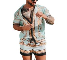 Designer Tracksuits Shirt Mens Button Up track suit pants fashion two piece sets dhgate