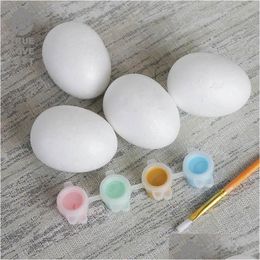 Other Event Party Supplies 10Cm5Cm Modelling Polystyrene Styrofoam Foam Egg Ball White Craft Balls For Diy Christmas Decoration Gi Dhjkp