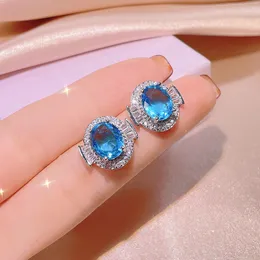 925 silver gold fashion retro earrings zircon silver plated ladies and girls valentines day wedding Jewellery gift kiss094